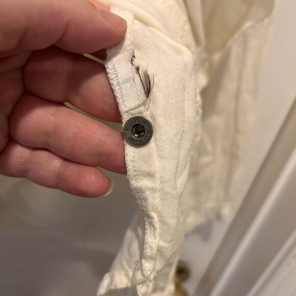 Ruff Hewn Women's Ivory White Cream Embroidered Top Large Cottagecore - Picture 9 of 9